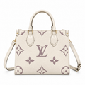 Louis Vuitton Onthego PM — Giant Monogram Empreinte in Crème & Dove Grey