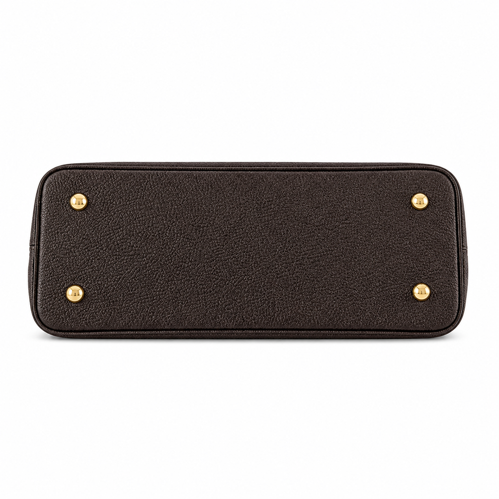 Louis Vuitton Capucines MM — Taurillon Leather in Marron Glacé with Gold LV Lock