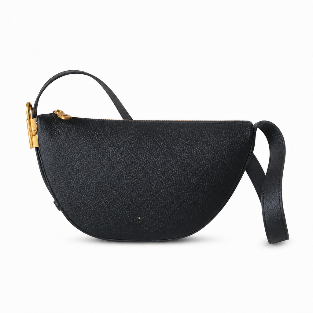 Louis Vuitton Loop MM — Black Empreinte, Crescent Silhouette, LV Square Clasp & Dual Straps