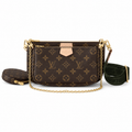 Louis Vuitton Pochette Accessoires — Monogram Canvas with Khaki Logo Strap