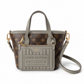 Louis Vuitton Monogram Crossbody — Dark Brown Leather Trim, Canvas Shoulder Strap & Full-Length Gold Zipper