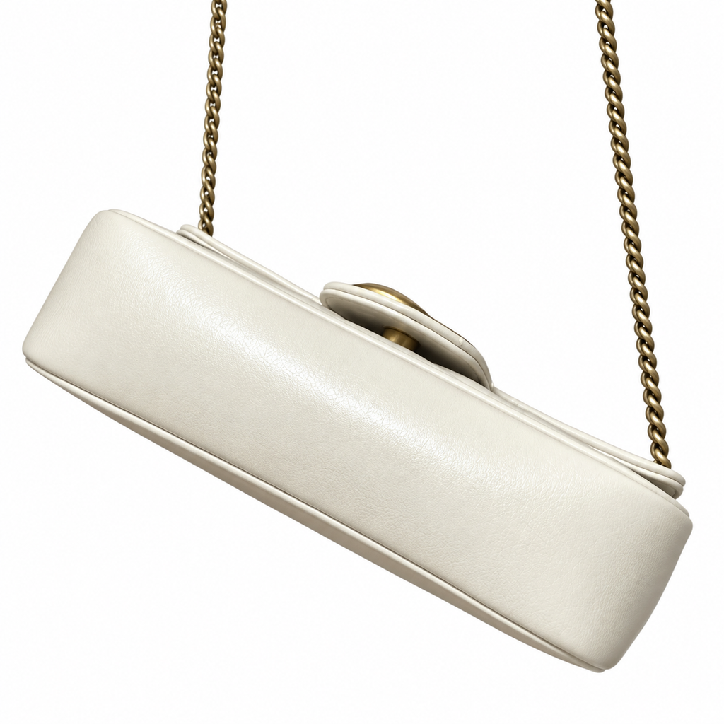 Gucci GG Marmont Super Mini Bag in White Matelassé