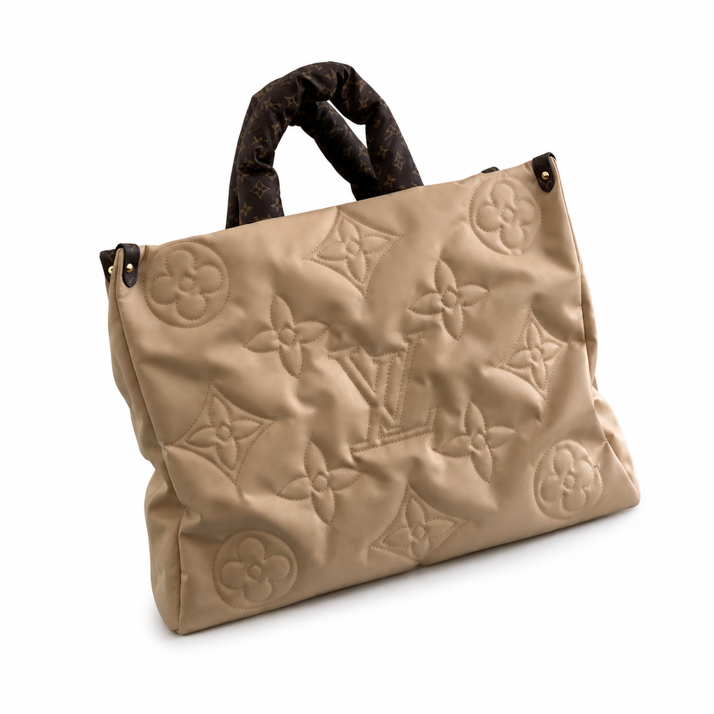Louis Vuitton Onthego GM — Pillow Quilted Nylon in Dune