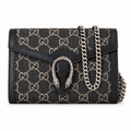 Gucci Dionysus Small Shoulder Bag in Black GG Supreme Canvas