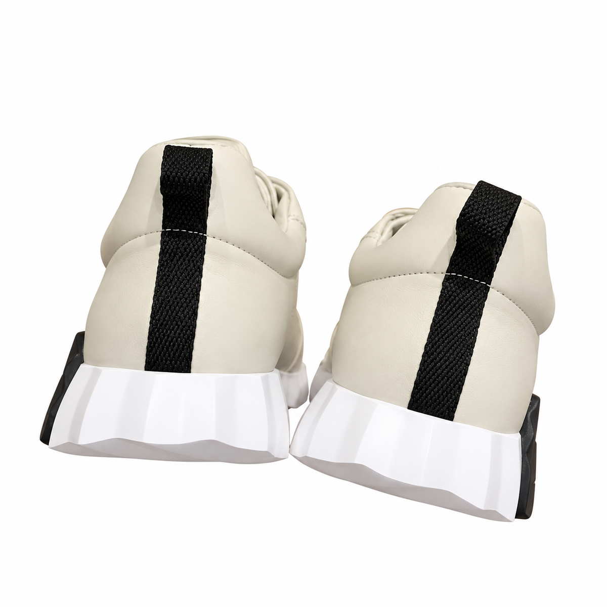 Hermès Cream Sneakers with Sculpted White Sole