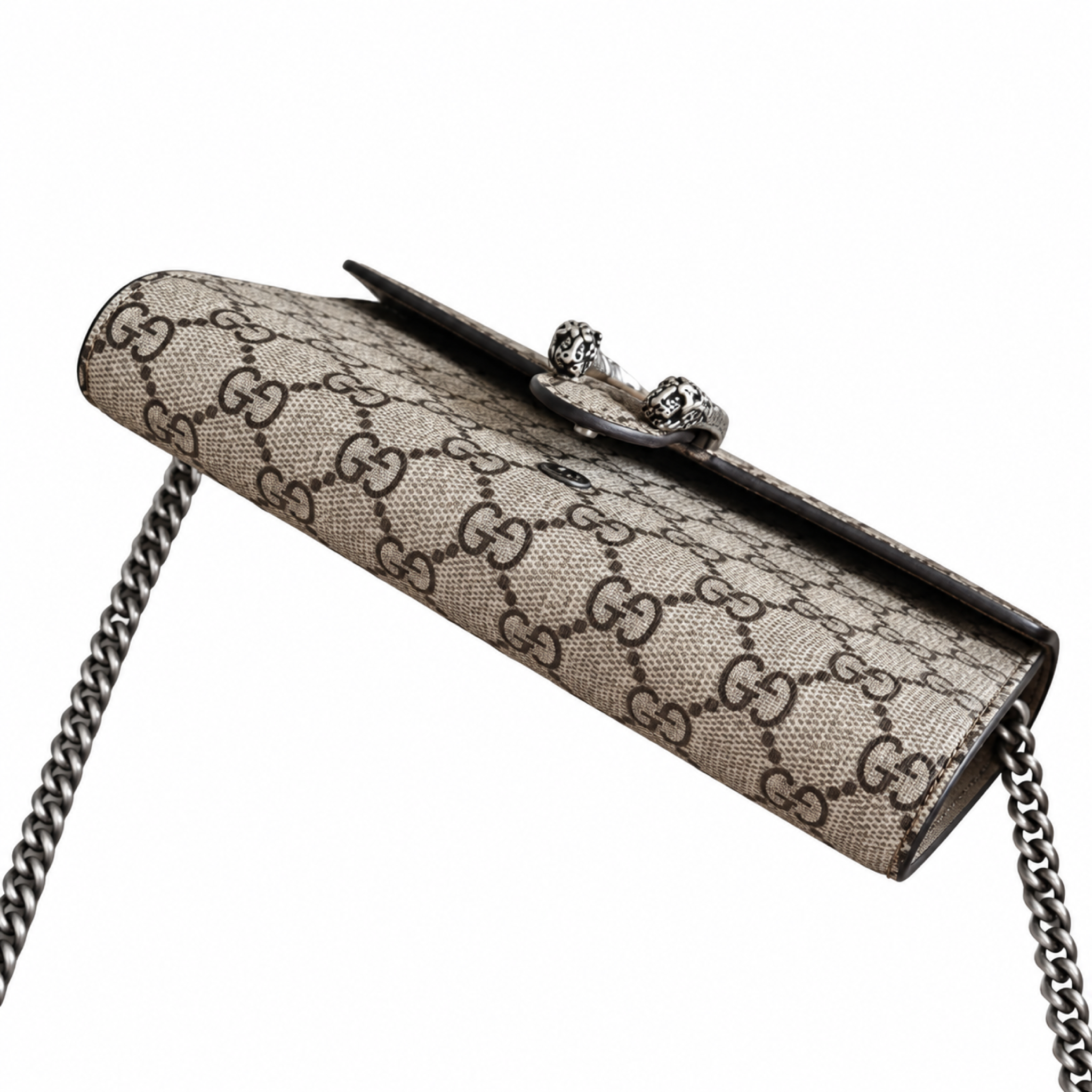 Gucci Dionysus Small Shoulder Bag in Beige GG Supreme Canvas