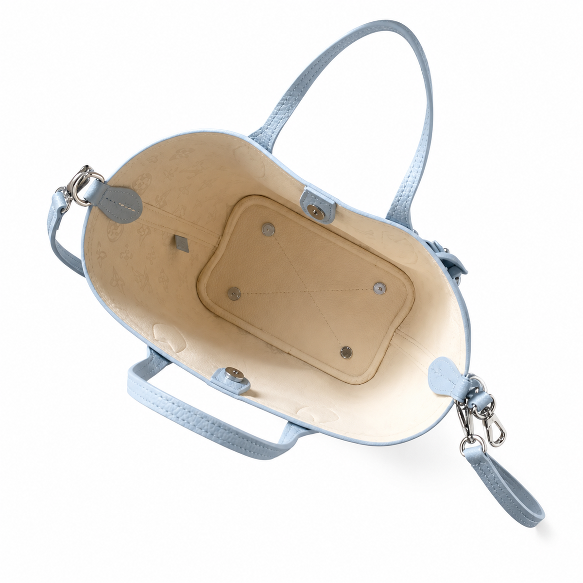 Louis Vuitton Blossom MM — Mahina Perforated Leather in Bleu Glacier with Coin Purse