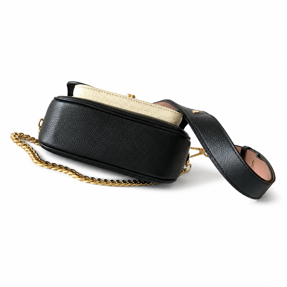 Louis Vuitton Lockme City — Noir & Crème Two-Tone Calfskin