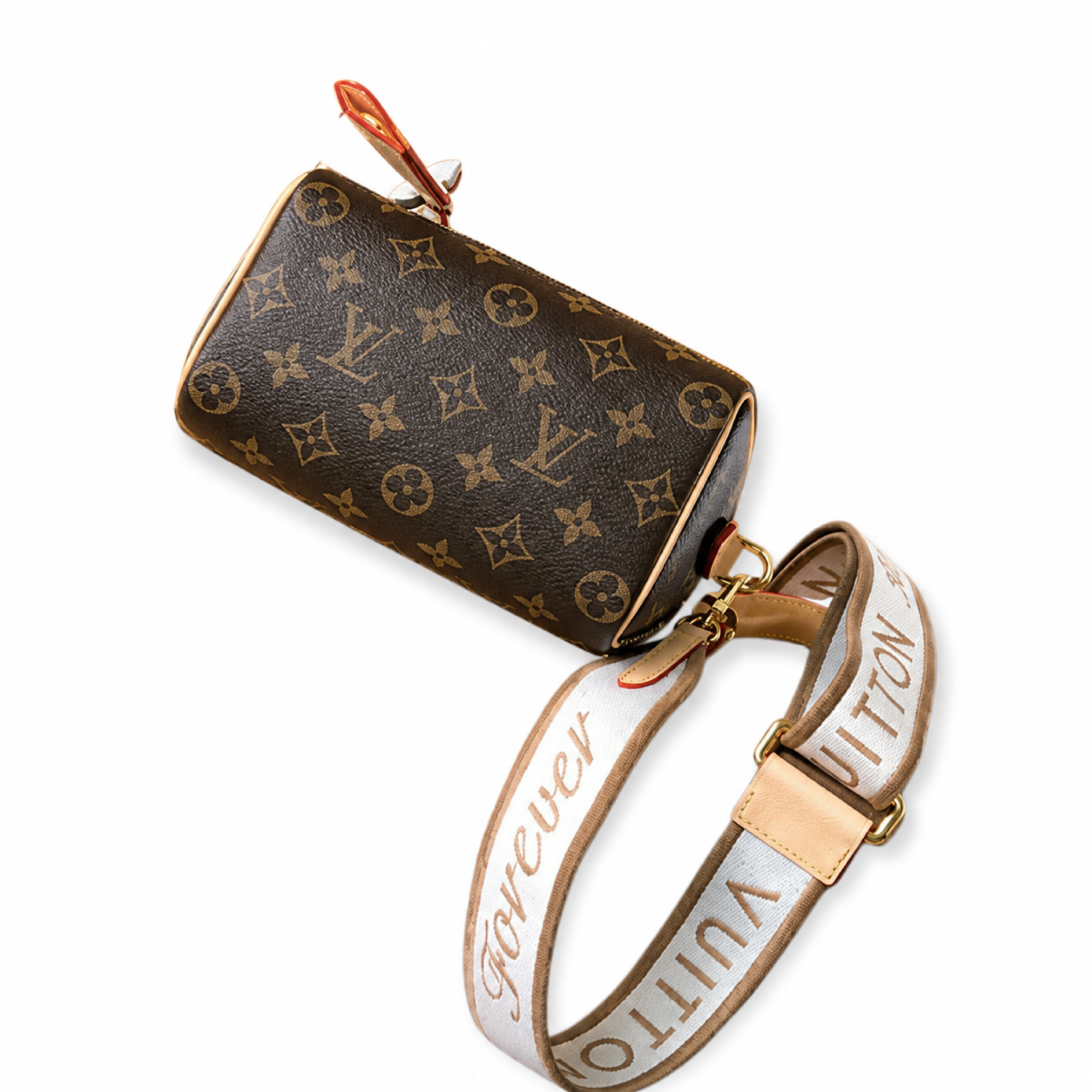 Louis Vuitton Speedy Bandoulière 18 — Monogram Canvas, Vachetta Handles & ‘Forever’ Wide Strap