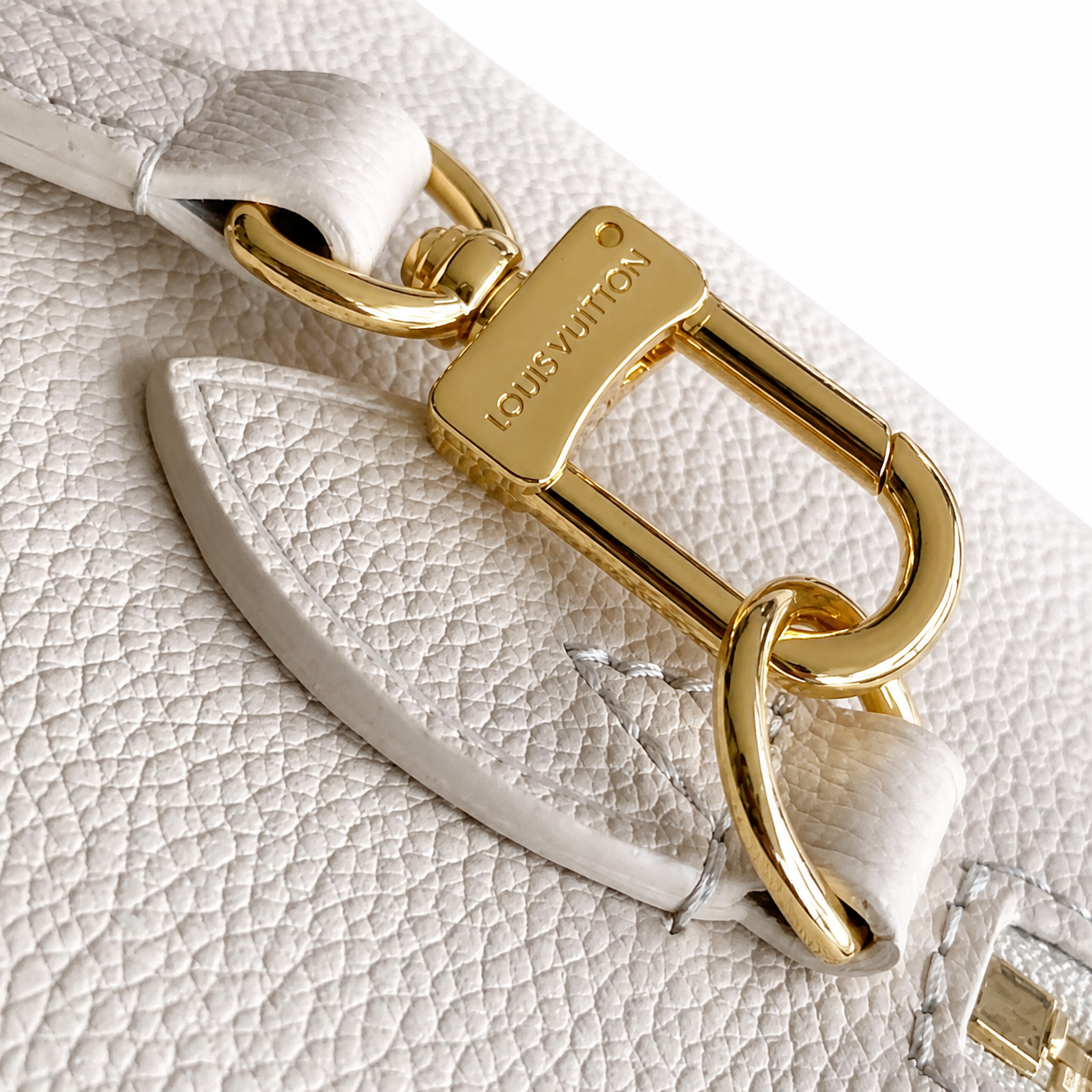 Louis Vuitton Mini Arch — Cream Empreinte, Gold Corner Guards & D-Ring Clasp