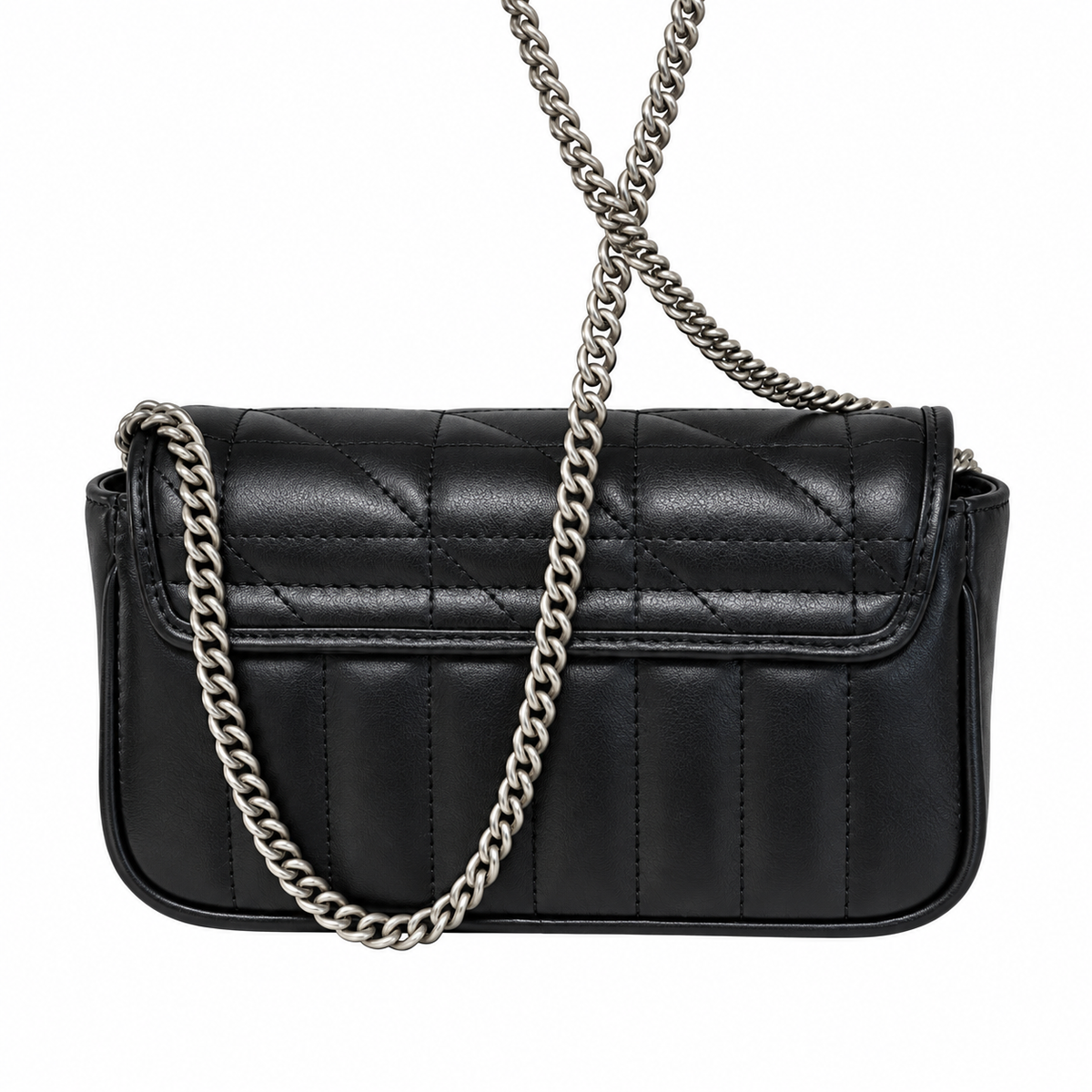 Gucci GG Marmont Super Mini Bag in Black with Silver Hardware