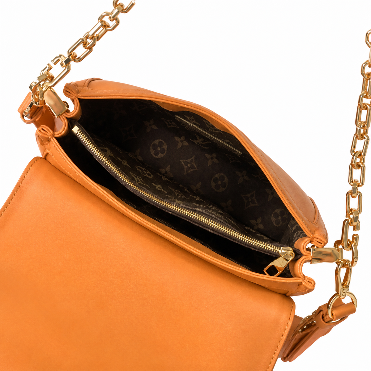 Louis Vuitton Twist MM — Saffron Epi, Gold Twist Lock & Mini Pochette