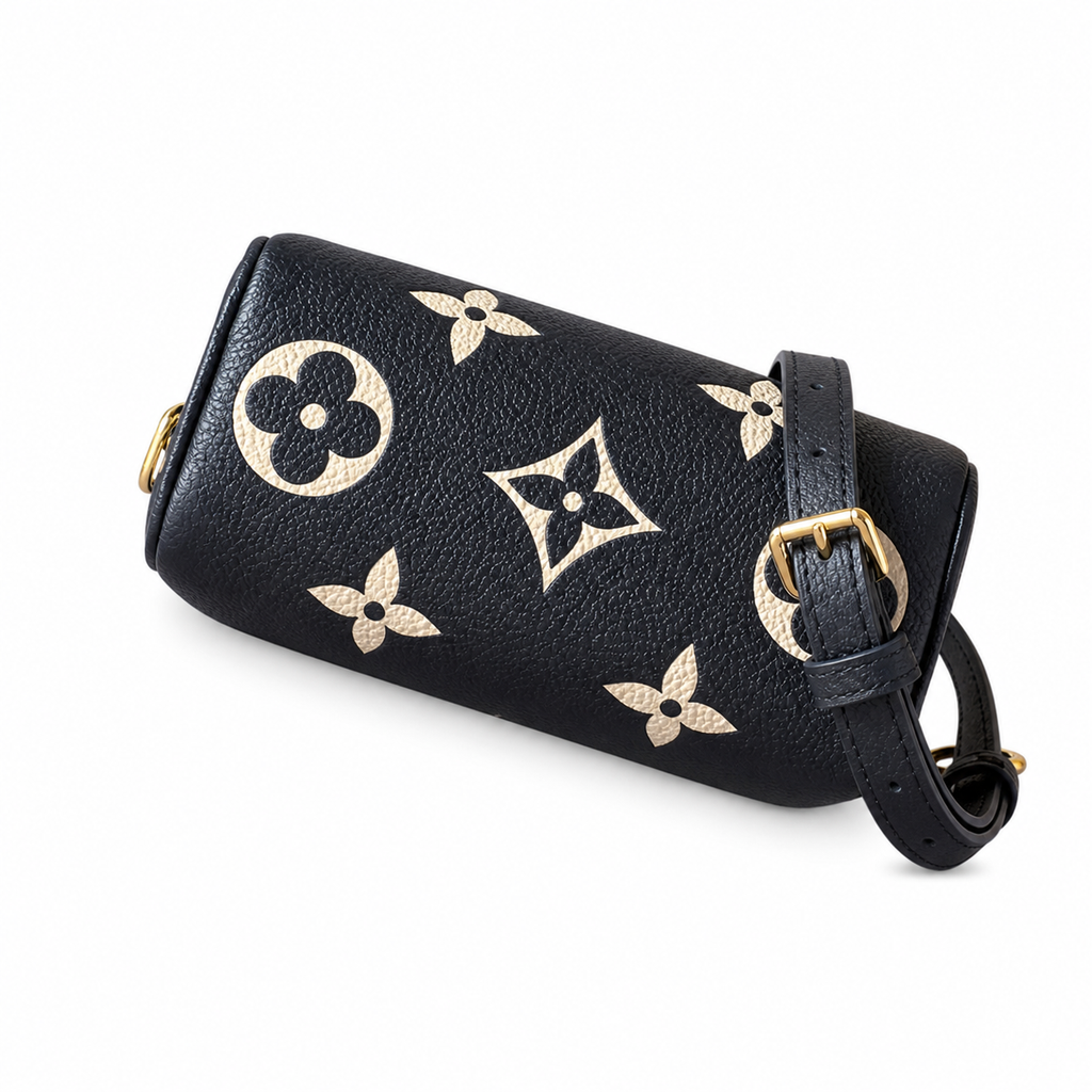 Louis Vuitton Speedy Bandoulière 20 — Monogram Empreinte Leather in Noir with Gold Lettering