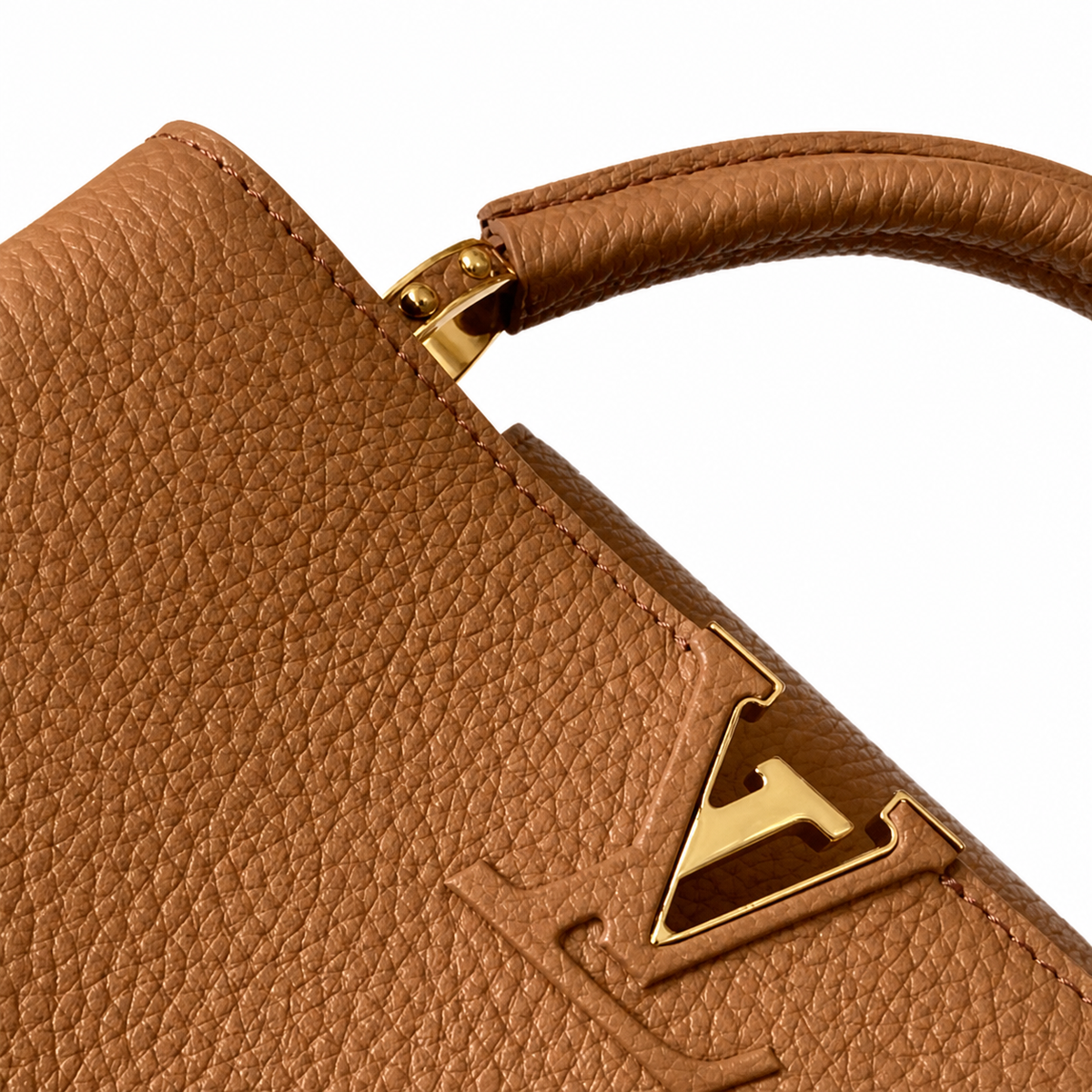 Louis Vuitton Capucines BB & Mini — Caramel Taurillon, Gold LV Clasp & Tonal Design