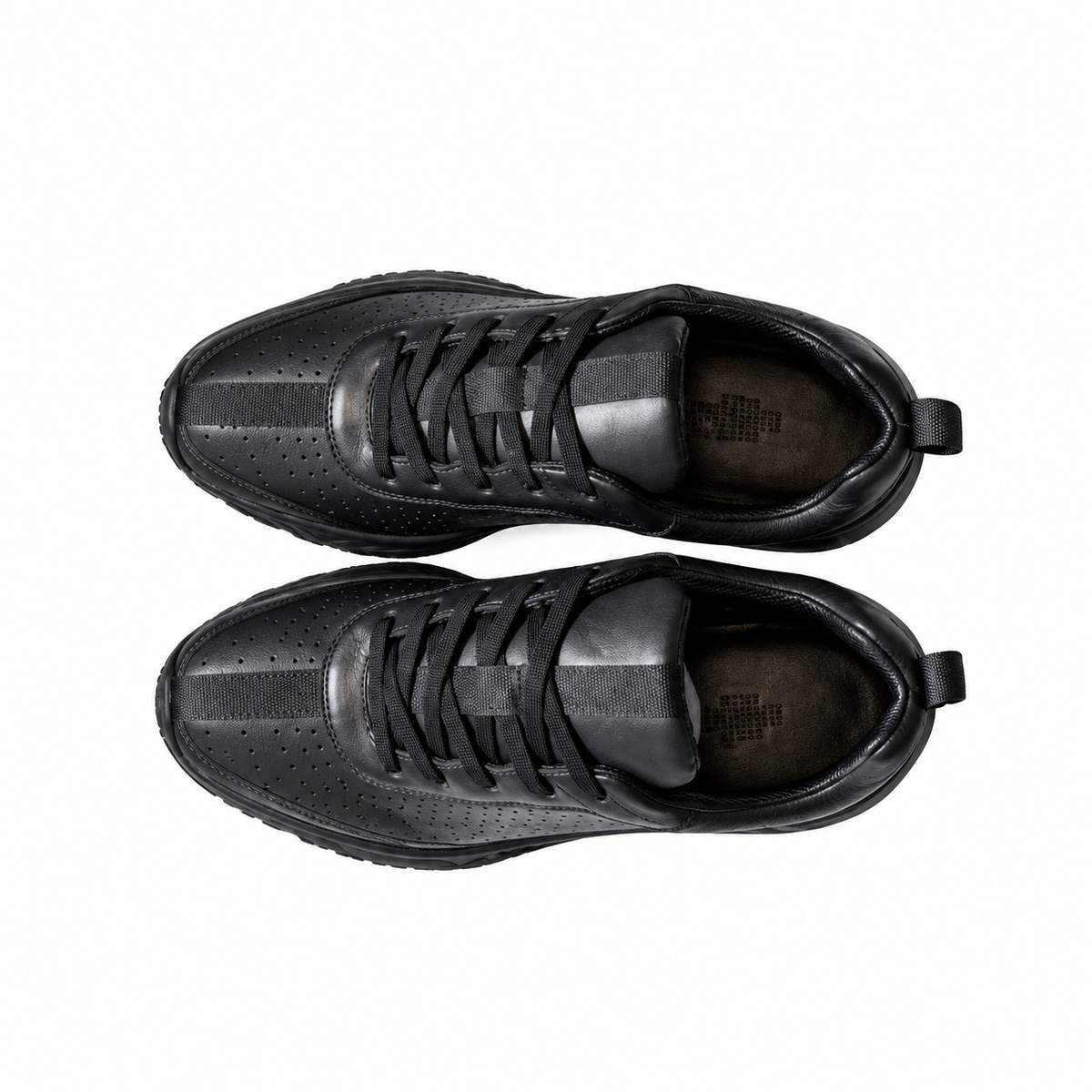 Hermès Black Perforated Low-Top Lace-Up Shoes