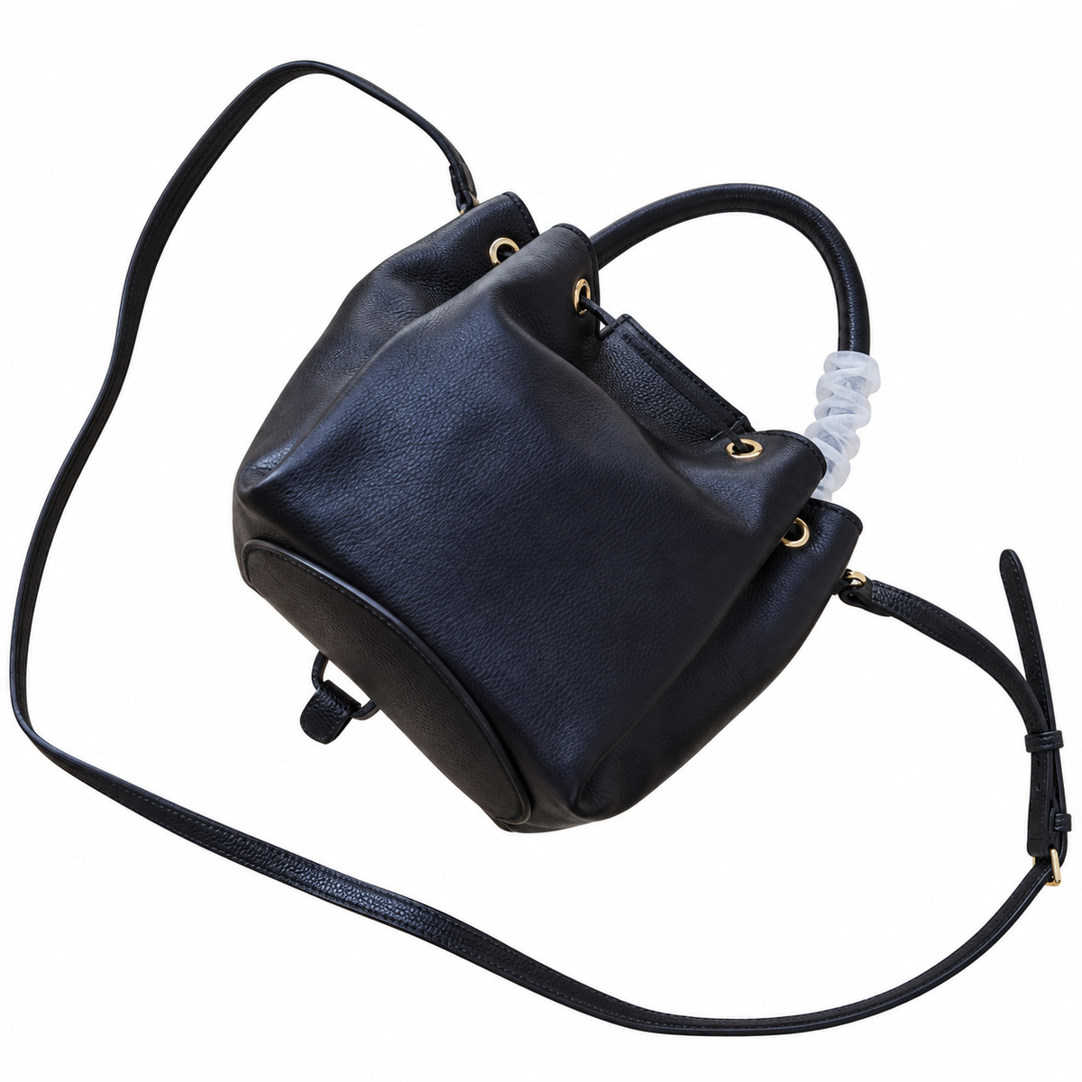 Burberry Signature Black Drawstring Bucket Bag