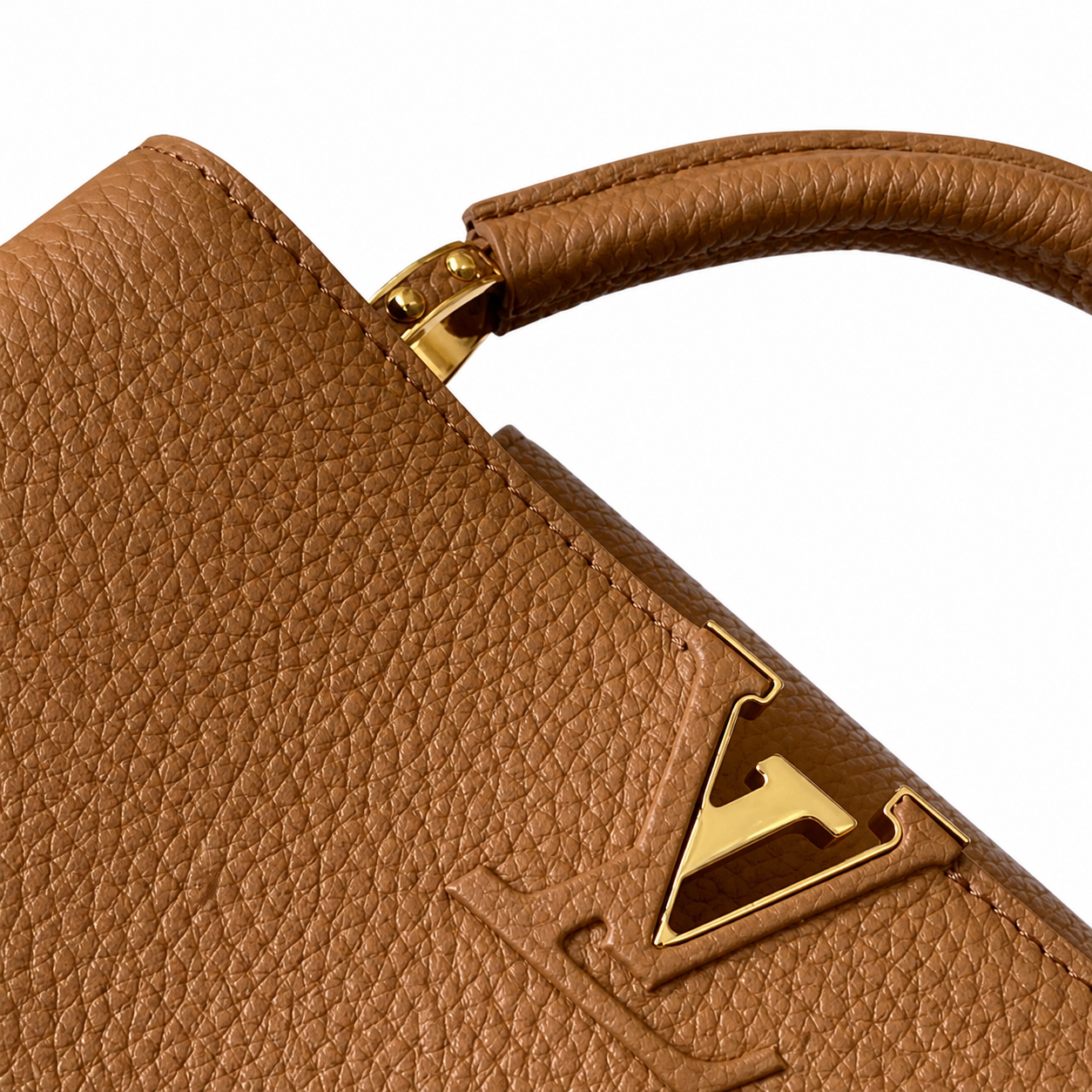 Louis Vuitton Capucines BB — Taurillon Leather in Caramel with Tonal LV Clasp & Gold Hardware