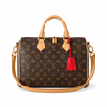 Louis Vuitton Speedy Bandoulière 30 — Monogram Canvas, Vachetta Handles & Red Luggage Tag