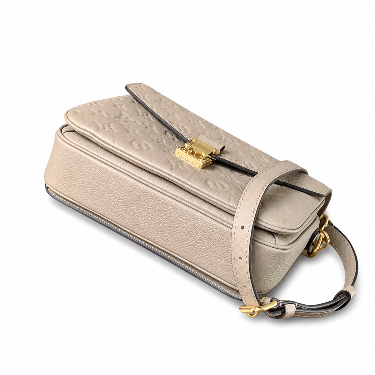 Louis Vuitton Pochette Métis — Crème Ivoire Empreinte, Gold Push-Lock, Bandoulière Strap & Mini Pouch