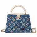 Louis Vuitton Capucines Mini — Indigo Monogram Denim, Hand-Embroidered Pearl & Crystal