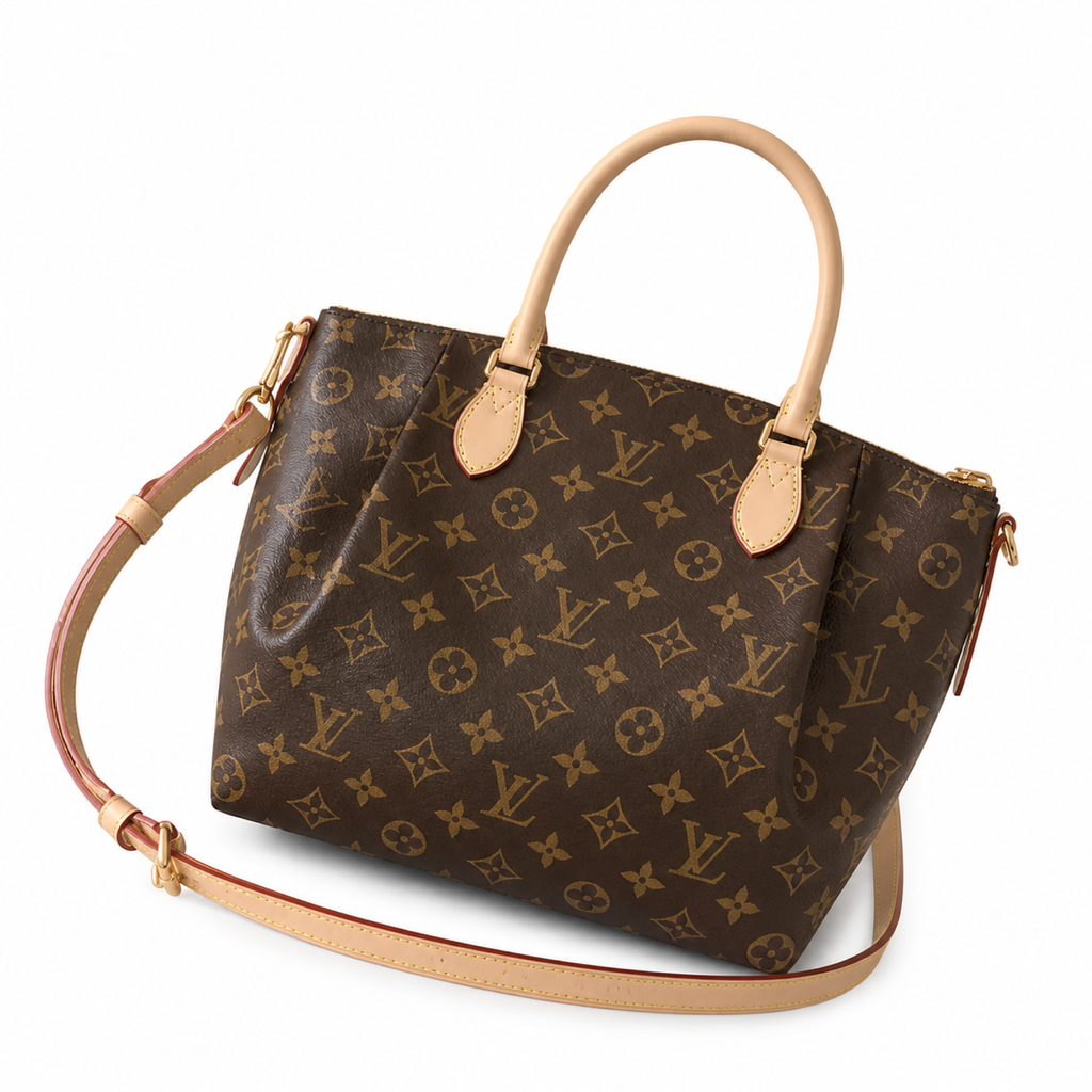 Louis Vuitton Turenne MM — Monogram Canvas, Vachetta Shield Tabs & Side Zip