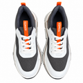 Hermès Gray & White Sneakers with Orange Tabs