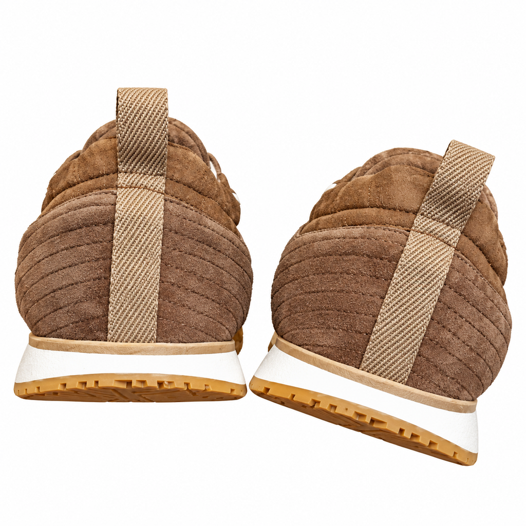 Hermès Brown Paneled Sneakers with White Trim