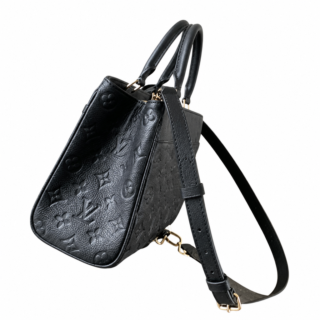 Louis Vuitton Marelle MM — Noir Empreinte, Dual Rounded Top Handles, Front Pocket & Dual Zipper