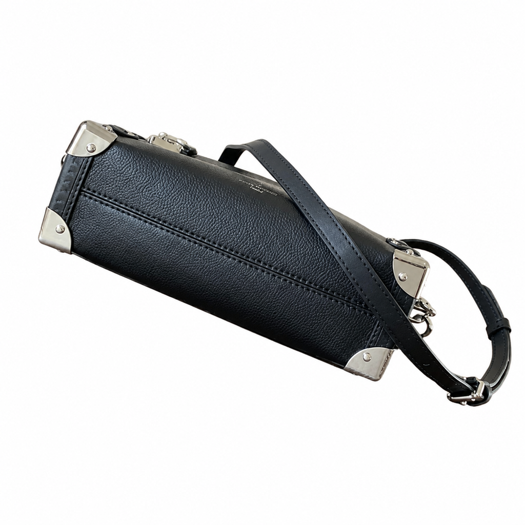 Louis Vuitton Soft Trunk — Noir Calfskin, Silver Corner Fittings & Side Lock Hardware