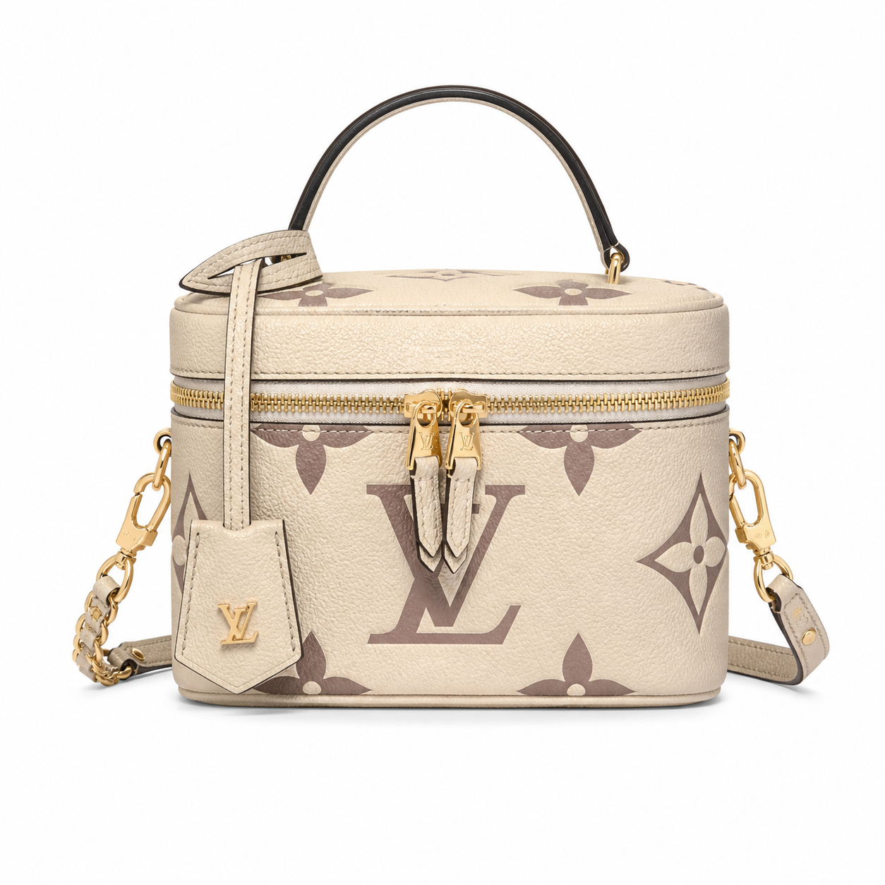 Louis Vuitton Vanity PM — Bicolor Monogram Empreinte in Crème & Tourterelle