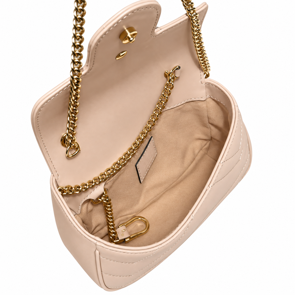 Gucci GG Marmont Super Mini Bag in Dusty Pink Matelassé