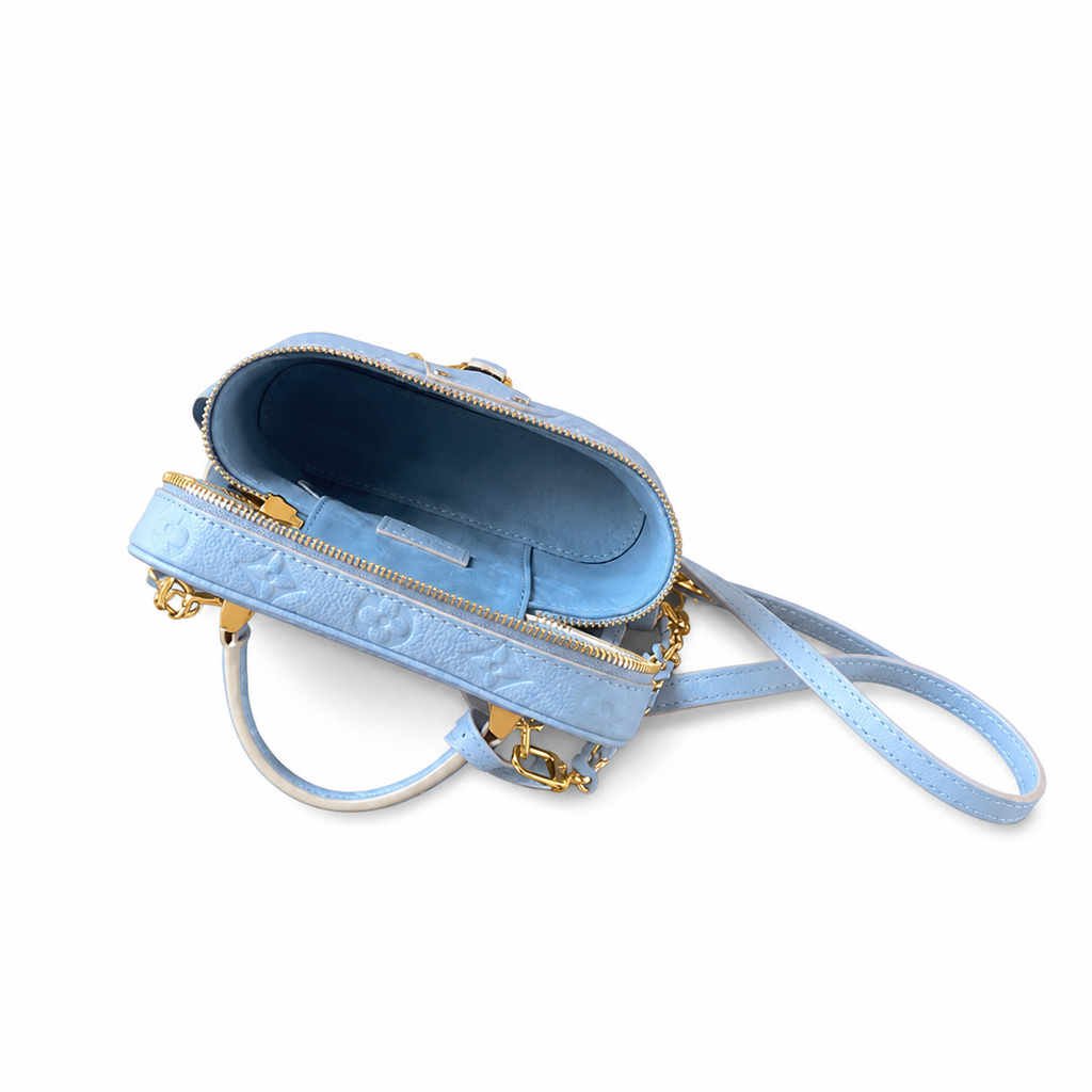 Louis Vuitton Vanity PM — Monogram Empreinte Leather in Bleu Glacier