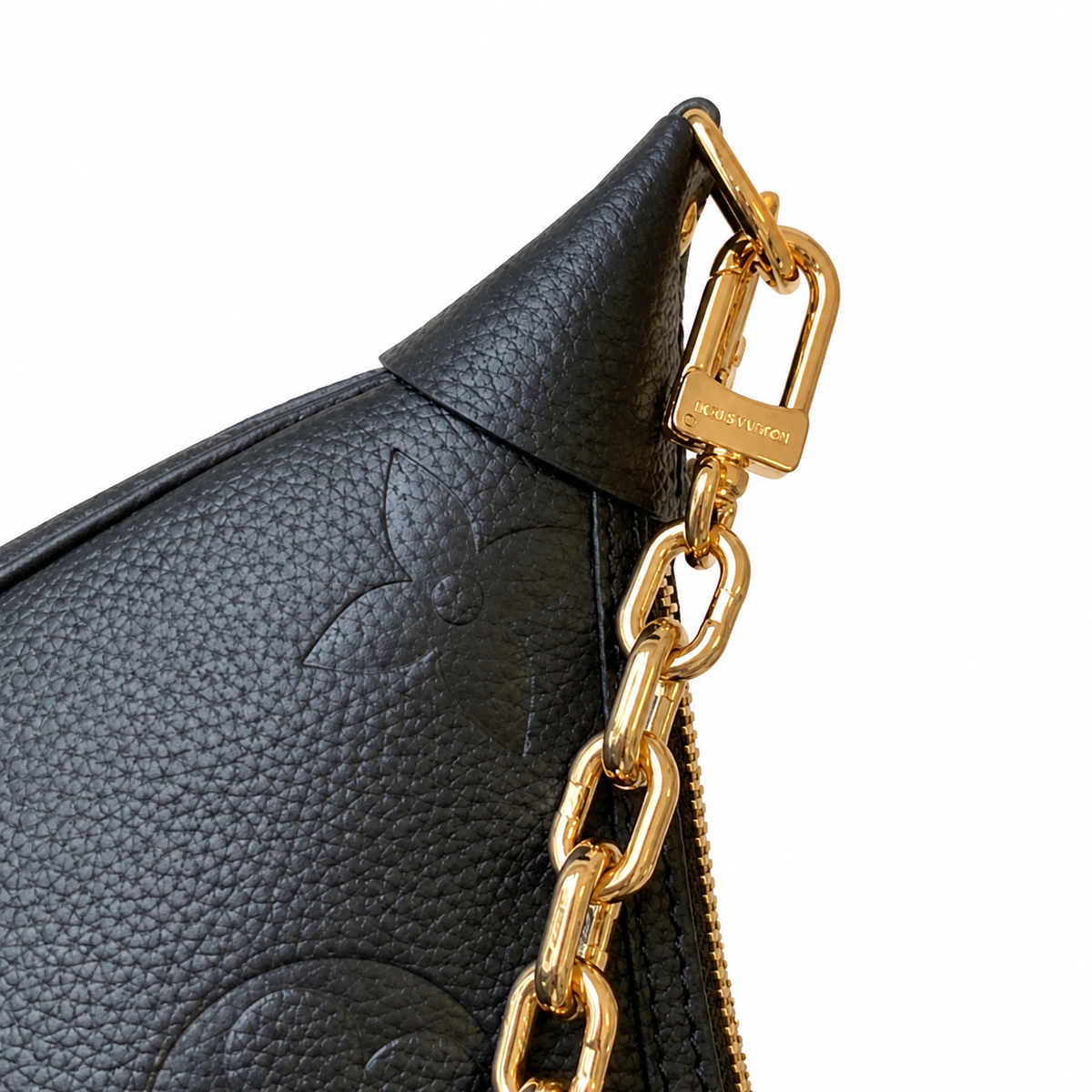 LV Loop Half-Moon Bag | Empreinte Embossed Leather Gold Chain