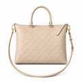 Louis Vuitton Empreinte Large Tote — Beige, Rounded Double Handles & Detachable Strap