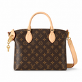 Louis Vuitton Boétie PM — Monogram Canvas, Vachetta Leaf Tab & Red Edge