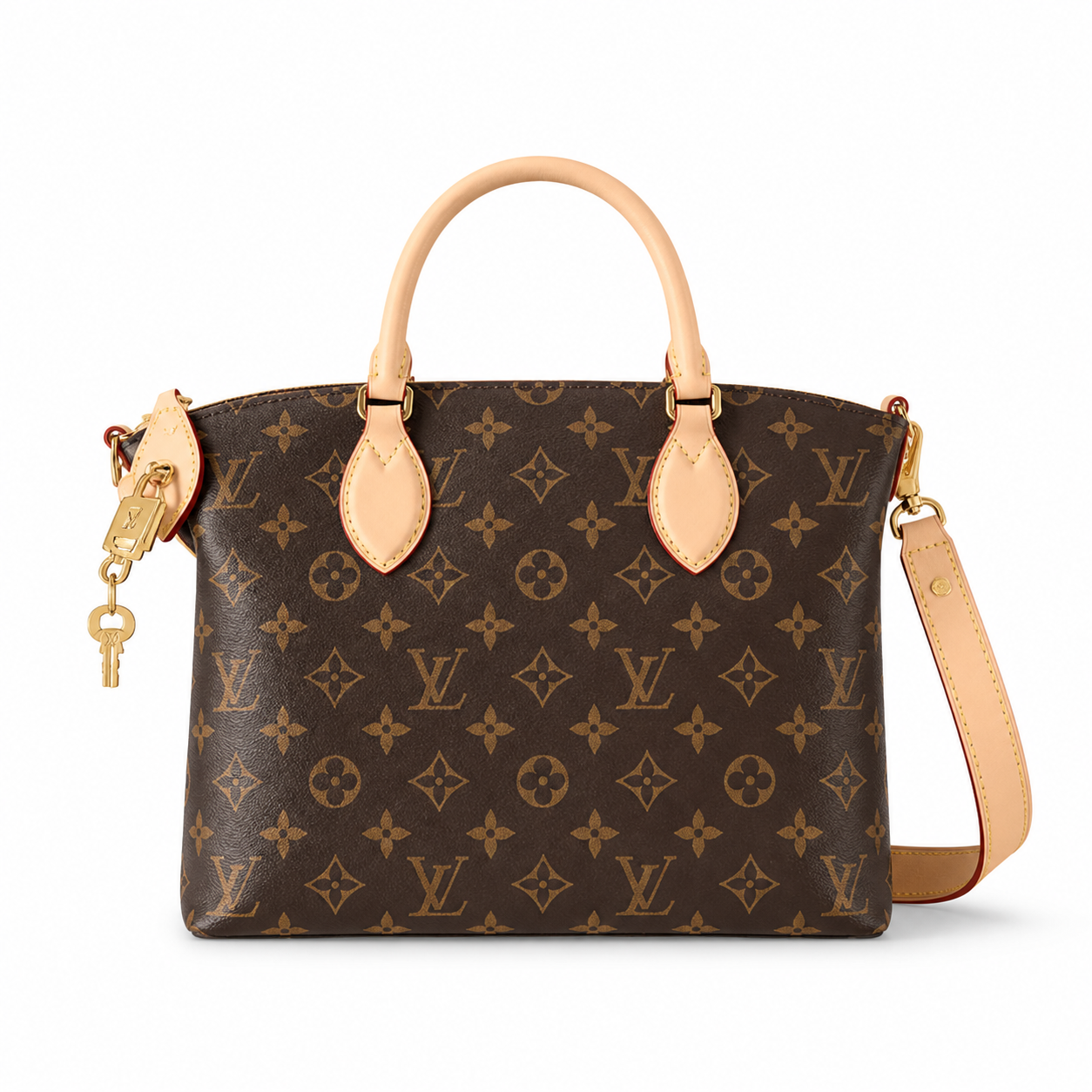 Louis Vuitton Boétie PM — Monogram Canvas, Vachetta Leaf Tab & Red Edge