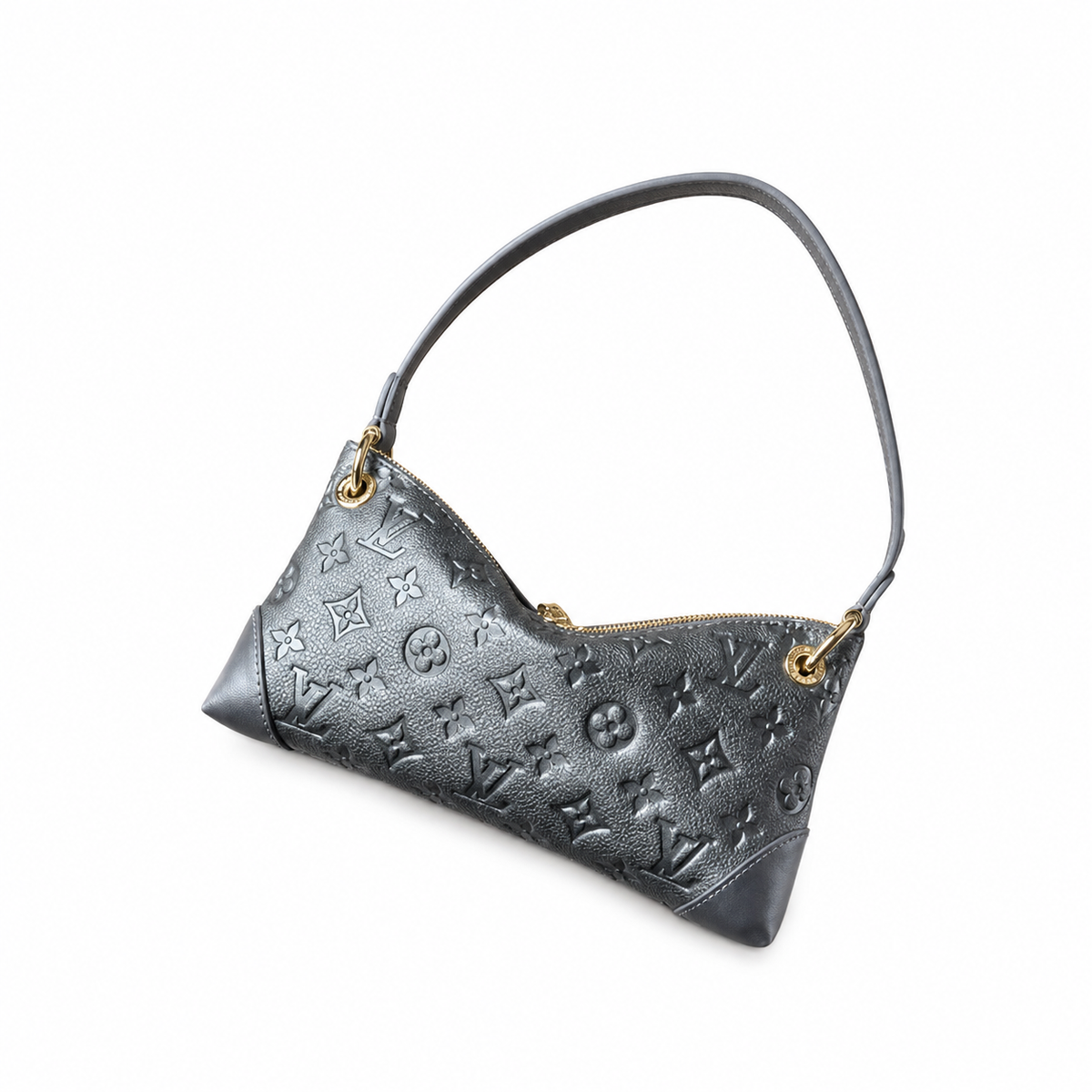 Louis Vuitton Boulogne — Gris Giant Empreinte, Diagonal Zip & LV Circle Zipper Pull