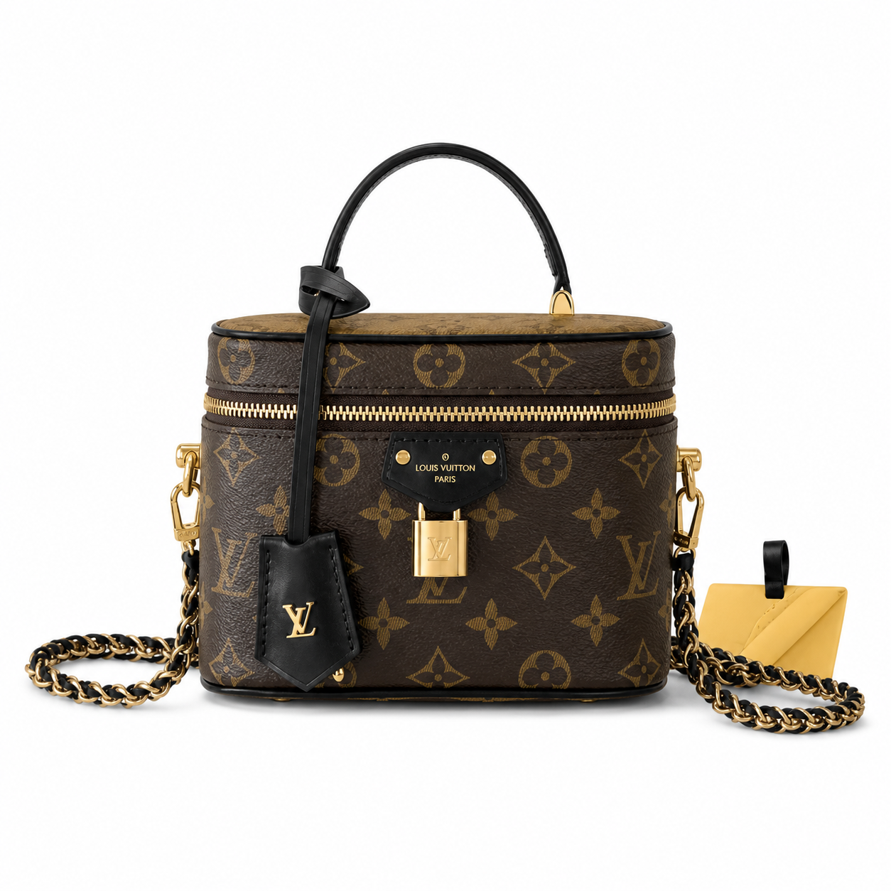 Louis Vuitton Vanity PM — Monogram Canvas & Black Leather