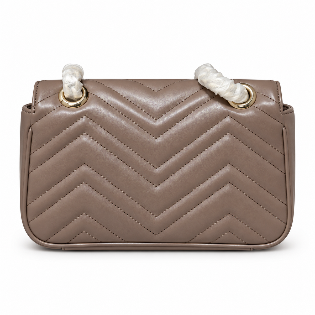Gucci GG Marmont Mini Flap Bag in Dusty Taupe Matelassé
