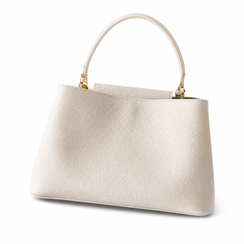 Louis Vuitton Capucines Tote MM — Taurillon Leather in Crème with Gold LV Lock