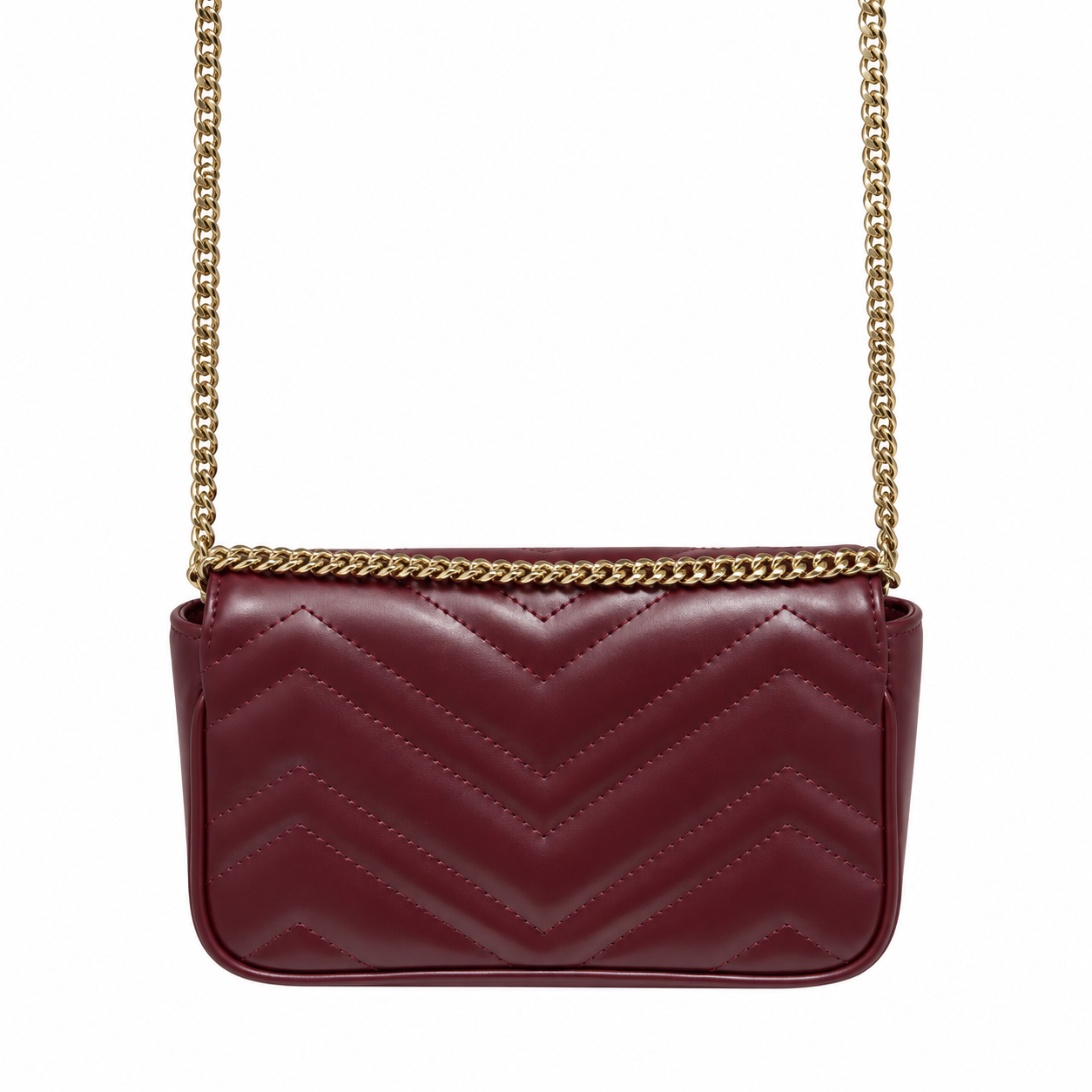 Gucci GG Marmont Super Mini Bag in Bordeaux Matelassé