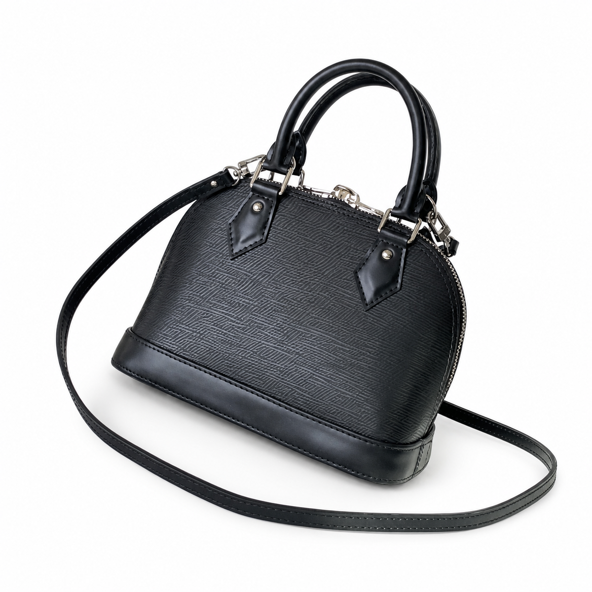 Louis Vuitton Alma BB — Epi Leather in Noir with Silver Lock & Key