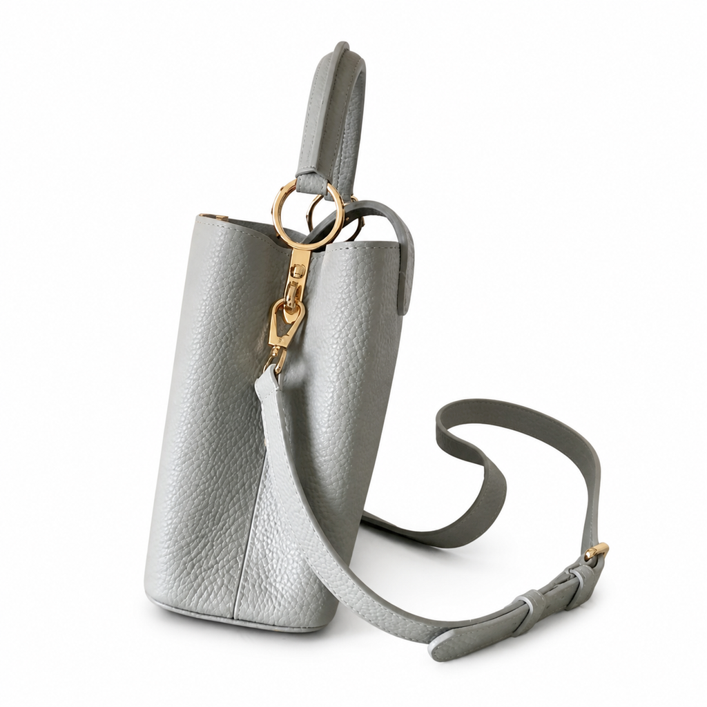 Louis Vuitton Capucines BB — Taurillon Leather in Gris Perle with Tonal LV Clasp