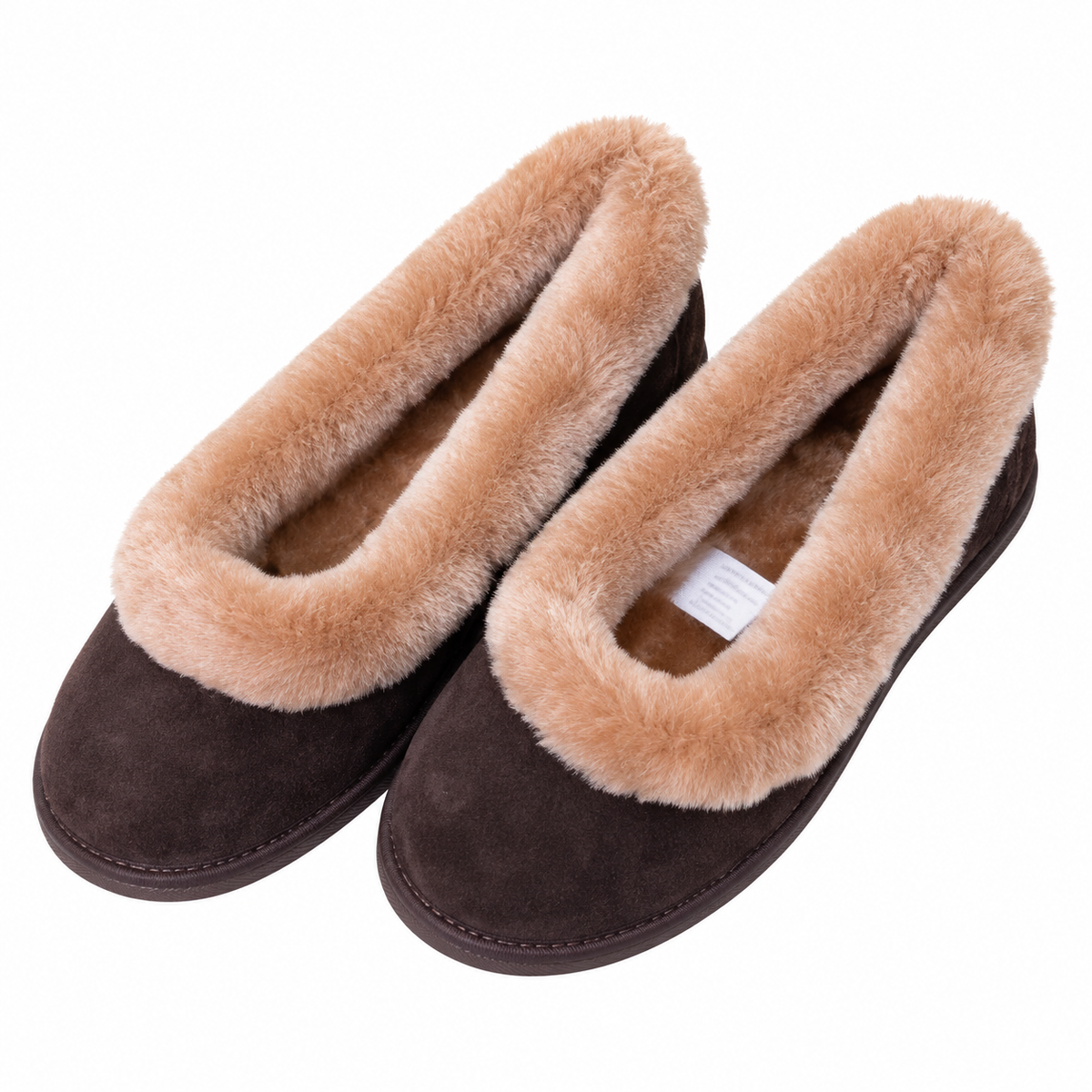 UGG Chocolate Brown Tan-Trim Slip-On Slippers