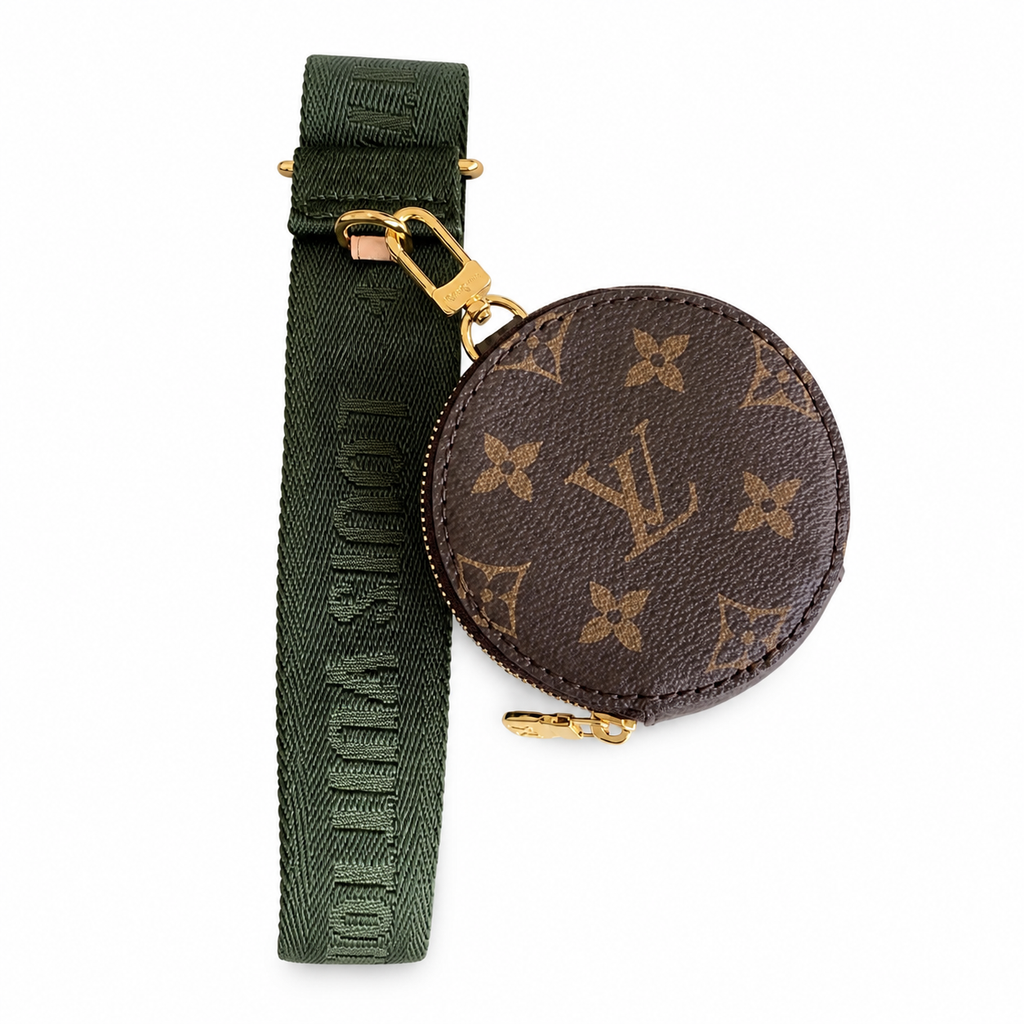 Louis Vuitton Pochette Accessoires — Monogram Canvas with Khaki Logo Strap