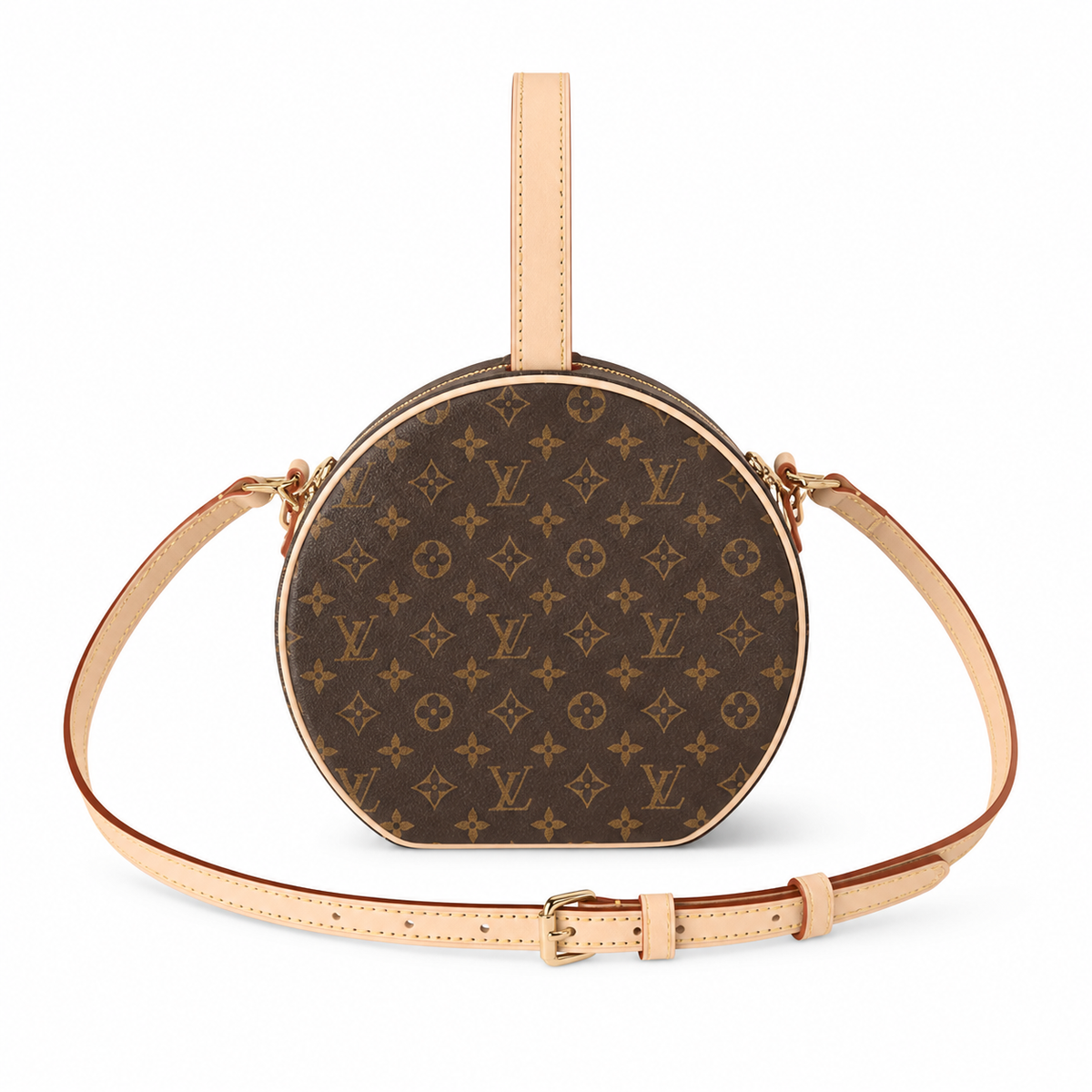 Louis Vuitton Boîte Chapeau — Monogram Canvas, Vachetta Piping & Edge Zipper
