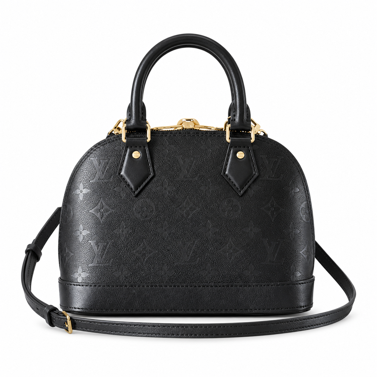 Louis Vuitton Alma BB — Monogram Empreinte Leather in Black