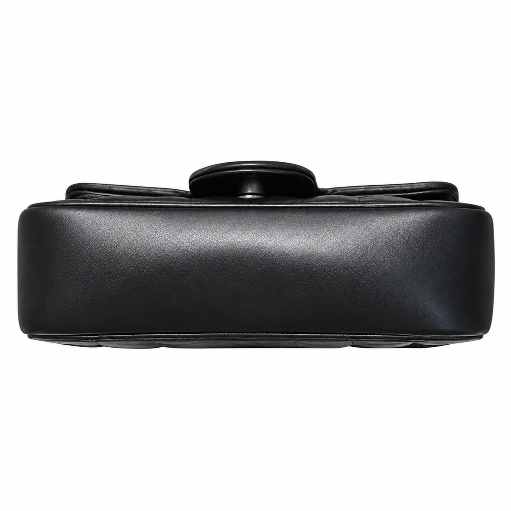 Gucci GG Marmont Super Mini Bag in Black with Silver Hardware