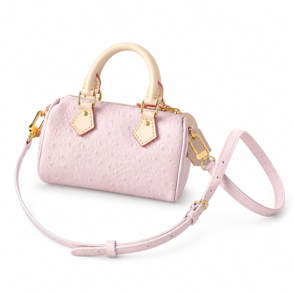 Louis Vuitton Speedy Bandoulière 20 — Ostrich Leather in Rose Poudre