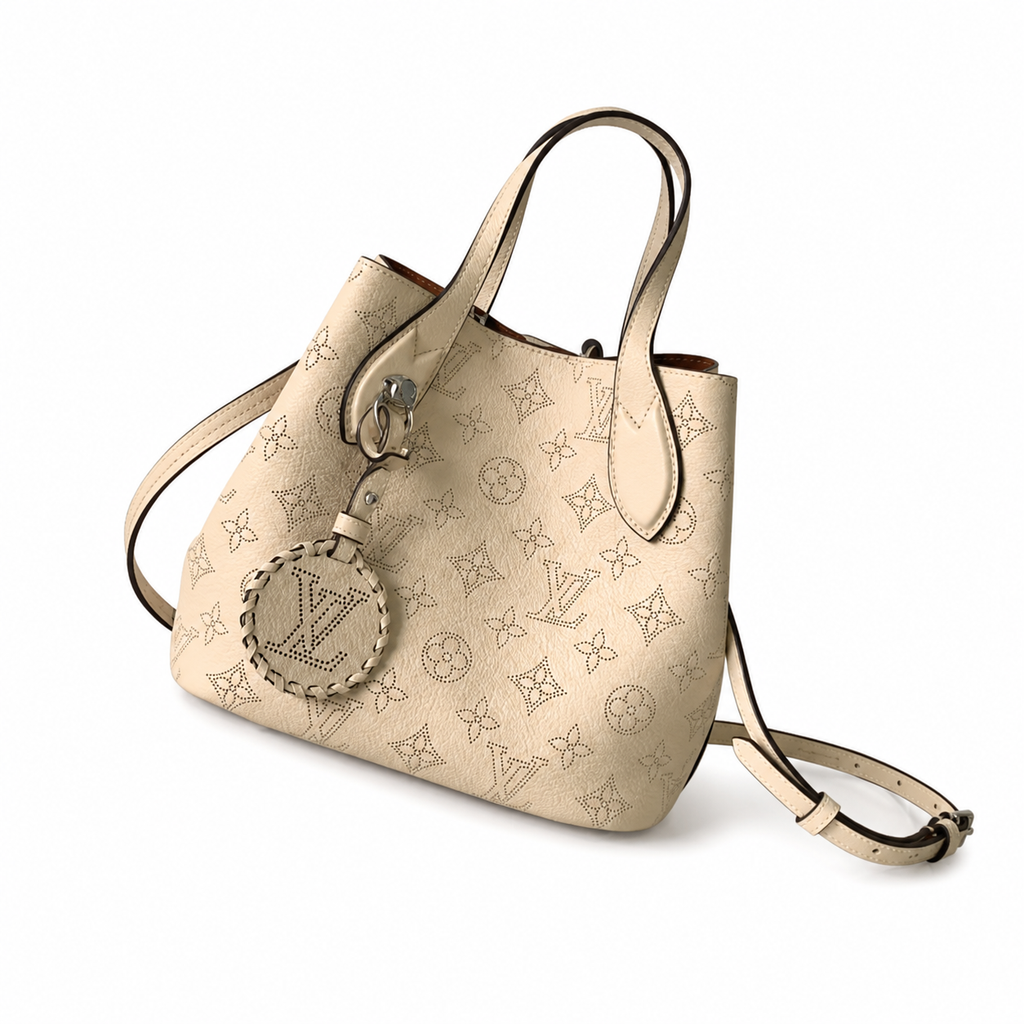 Louis Vuitton Blossom PM — Mahina Perforated Leather in Crème with Cognac Suede Interior